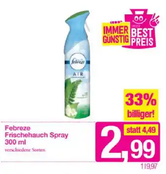 Sutterlüty Febreze Frischehauch Spray 300ml Angebot