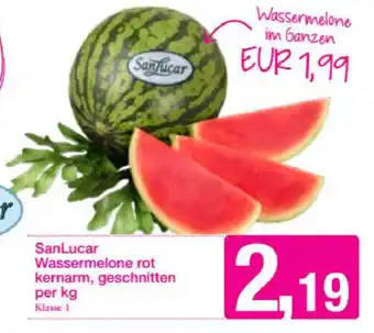 Sutterlüty SanLucar Wassermelone rot nKernarm, Geschnitten Angebot