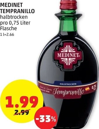 PENNY Medinet Tempranillo 0,75 Liter Angebot