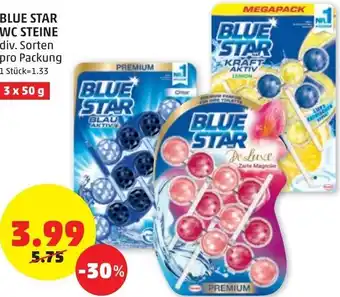 PENNY Blue Star Wc Steine 3x50 g Angebot