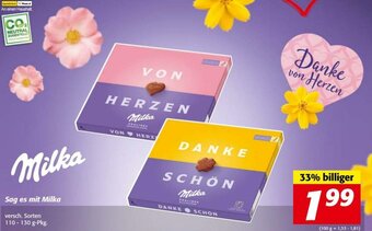 Nah&Frisch Sag Es Mit Milka 110-130 g Angebot