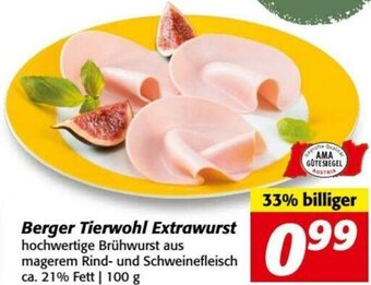 Nah&Frisch Berger Tierwohl Extrawurst 100 g Angebot