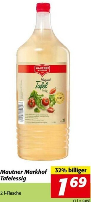 Nah&Frisch Mautner Markhof Tafelessig 2 l Angebot