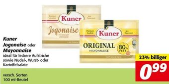 Nah&Frisch Kuner Jogonaise oder Mayonnaise 100 ml Angebot