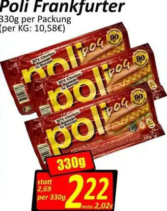 Wurstico Poli Frankfurter 330g Angebot