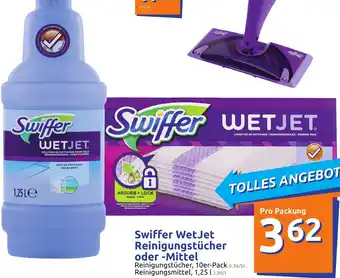 Action Swiffer Wetjet Reinigungstücher oder-Mittel 1,25 L Angebot