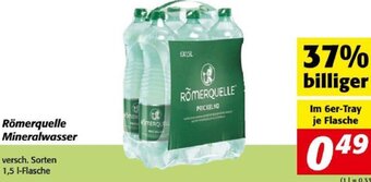 Nah&Frisch Römerquelle Mineralwasser 1.5 Liter Angebot
