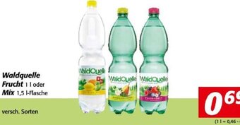 Nah&Frisch Waldquelle Frucht 1 L oder Mix 1,5 L Angebot