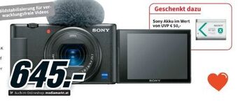 Media Markt Vlog Kamera DSC ZV-1 Angebot