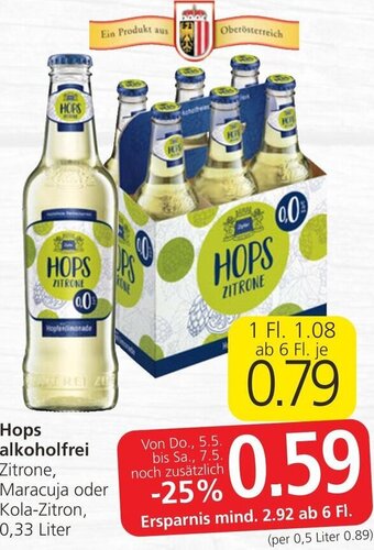 Spar Hops Alkoholfrei 0,33 Liter Angebot