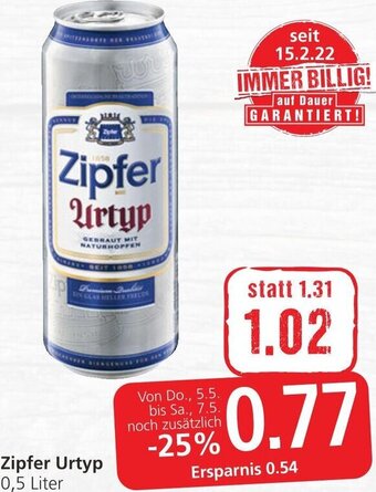 Spar Zipfer Urtyp 0,5 Liter Angebot
