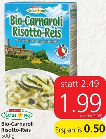 Spar Bio- Carnaroli Risotto-Reis 500 g Angebot