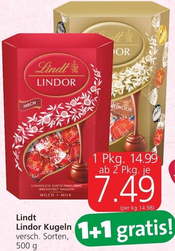 Spar Lindt Lindor Kugeln 500 g Angebot
