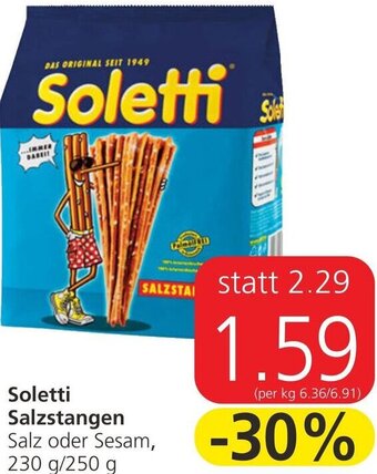 Spar Soletti Salzstangen 230 g/250 g Angebot