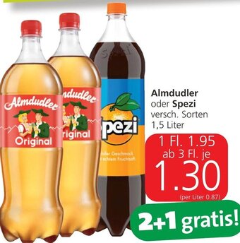 Spar Almdudler oder Spezi 1,5 Liter Angebot