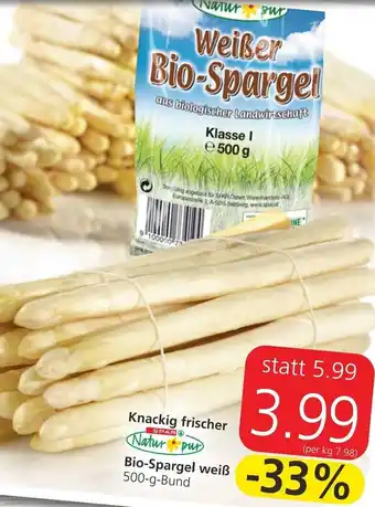 Spar Bio Spargel Weiß 500 g Angebot