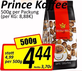 Wurstico Prince Kaffee 500g Angebot