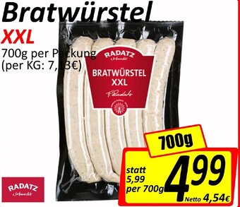 Wurstico Bratwürstel XXL 700g Angebot