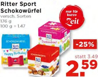 Unimarkt Ritter Sport Schokowürfel 176 g Angebot