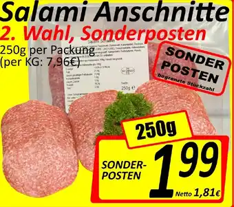 Wurstico Salami Anschnitte 250g Angebot