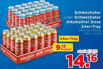 Unimarkt Schwechater oder Schwechater Alkoholfrei Dose 24er-Tray 24 x 0,5 L Angebot