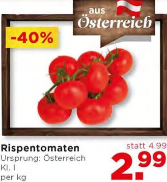 Unimarkt Rispentomaten per kg Angebot
