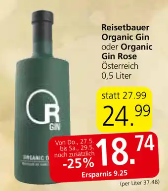 Spar Reisetbauer Organic Gin oder Organic Gin Rose Angebot