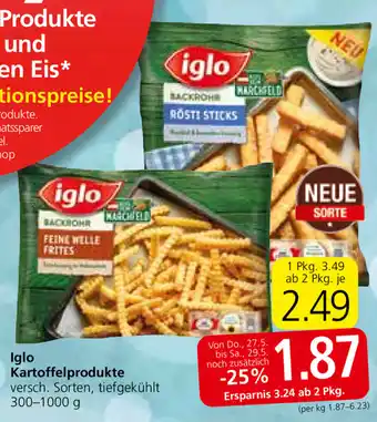 Spar Iglo Kartoffelprodukte 300-1000g Angebot