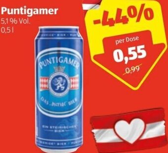 Hofer Puntigamer 0,5 L Angebot