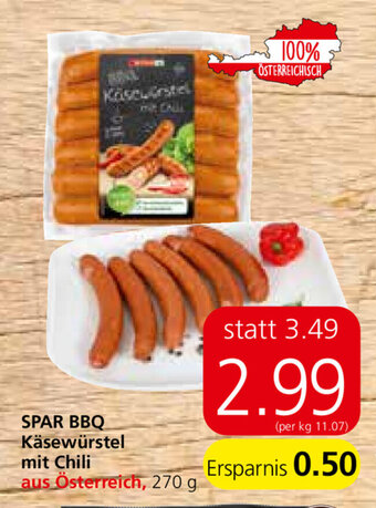 Spar Spar BBQ Käsewürstel Mit Chili Angebot