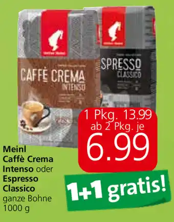 Spar Meinl Caffè Crema Intenso Espresso Classico 1000g Angebot