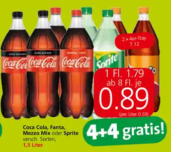 Spar Coca Cola, Fanta , Mezzo Mix 1,5L Angebot