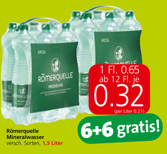 Spar Römerquelle Mineralwasser 1.5 Liter Angebot