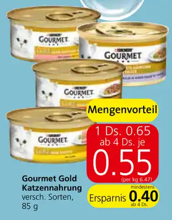 Spar Gourmet Gold Katzennahrung 85g Angebot