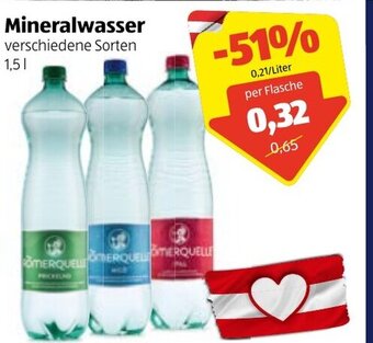 Hofer Mineralwasser 1,5L Angebot