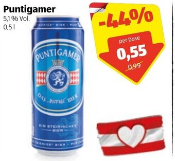 Hofer Puntigamer 0,5L Angebot
