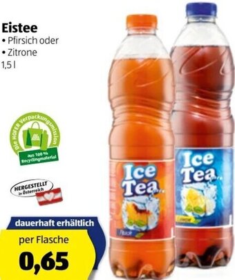 Hofer Eistee 1,5l Angebot