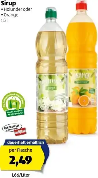 Hofer Sirup 1,5l Angebot