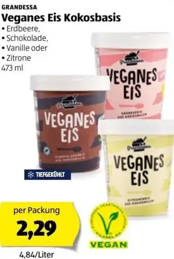 Hofer Veganes Eis Kokosbasis 473 ml Angebot