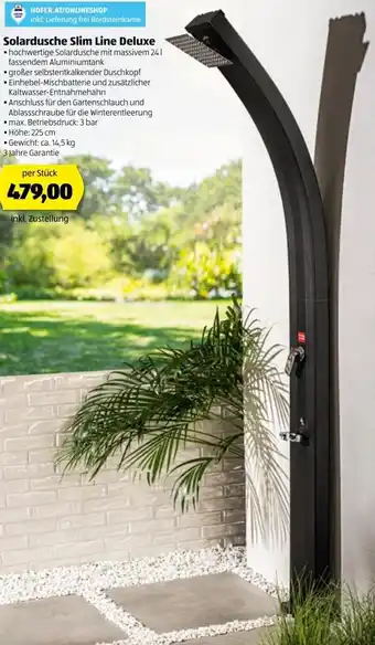 Hofer Solardusche Slim Line Deluxe Angebot