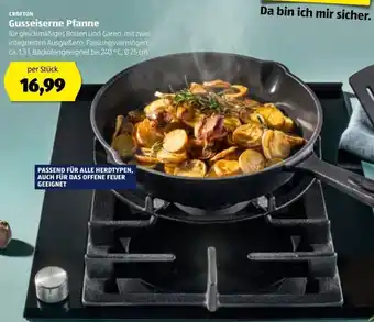 Hofer Gusseiserne Pfanne 25 cm Angebot