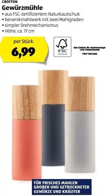 Hofer Gewürzmühle 17 cm Angebot