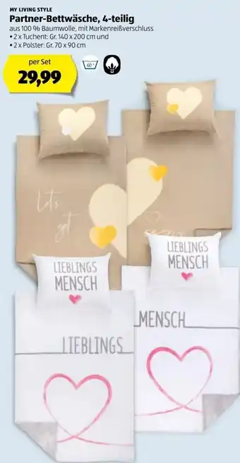 Hofer Partner-Bettwäsche,4-teilig Angebot