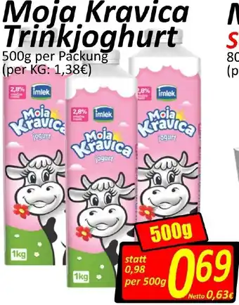 Wurstico Moja Kravica Trinkjoghurt 500g Angebot