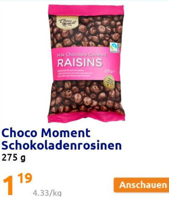 Action Choco Moment Schokoladenrosinen 275 g Angebot