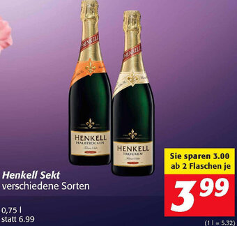 Nah&Frisch Henkell Sekt 0,75 l Angebot