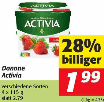 Nah&Frisch Danone Activia 4 x 115 g Angebot