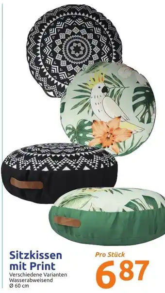 Action Sitzkissen mit Print 60 cm Angebot