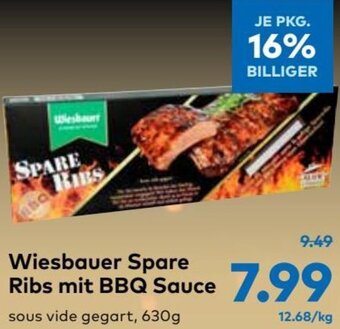 T&G Wiesbauer Spare Ribs mit BBQ Sauce 630g Angebot