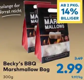 T&G Becky's BBQ Marshmallow Bag 300g Angebot